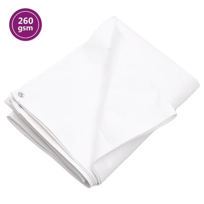 Tarpaulin 260 g/m² 6x12 m White HDPE