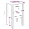 Bedside Cabinet 40x35x61.5 cm Solid Wood Pine