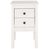 Bedside Cabinet White 40x35x61.5 cm Solid Wood Pine