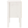 Bedside Cabinet White 40x35x61.5 cm Solid Wood Pine