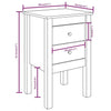Bedside Cabinet White 40x35x61.5 cm Solid Wood Pine