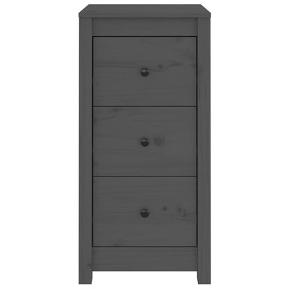 813744 vidaXL Sideboards 2 pcs Grey 40x35x80 cm Solid Wood Pine