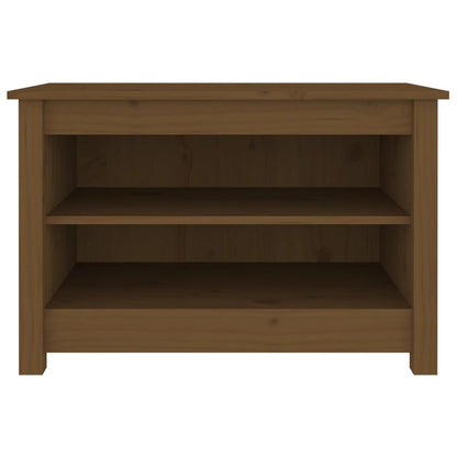 Shoe Bench Honey Brown 70x38x45.5 cm Solid Wood Pine