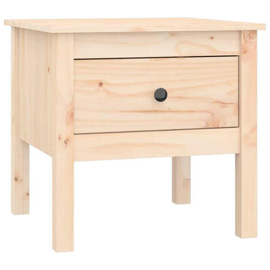 Side Table | Natural Pine | Solid Pine Wood | Small | Square | Rustic