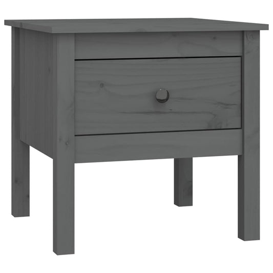 Side Table | Grey | Solid pinewood | Small | Side Table | Square | Rustic
