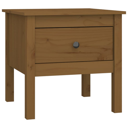 Side Table | Honey brown | Solid pine wood | Small | Side Table | Square
