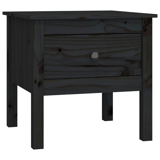 Side Table | Black | Solid pine wood | Small | Side Table | Square