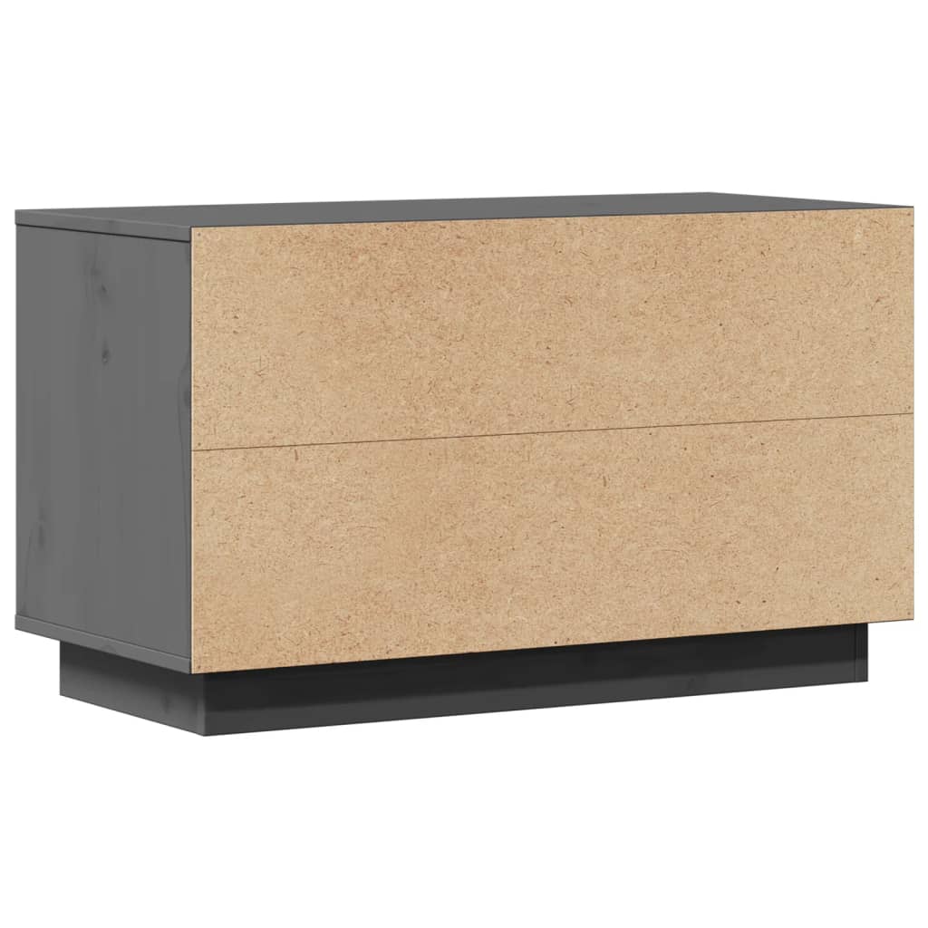 TV Cabinet Grey 74x35x44 cm Solid Wood Pine