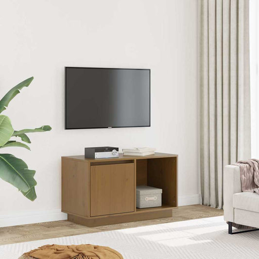 TV Cabinet | Honey brown | Solid pine wood | Medium | TV Cabinet