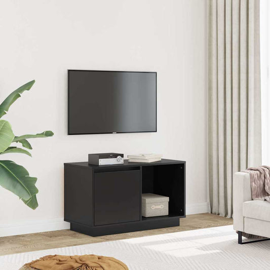 TV Cabinet | Black | Solid pine wood | Medium | TV Cabinet | Rectangular