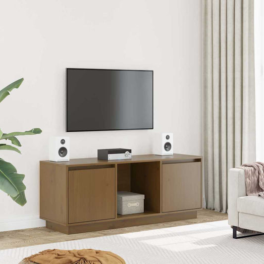 TV Cabinet | Honey brown | Solid pine wood | Medium | TV Cabinet