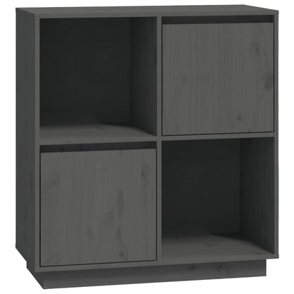 Sideboard Grey 74x35x80 cm Solid Wood Pine