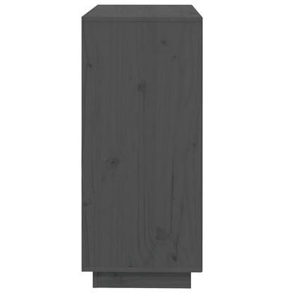 Sideboard Grey 74x35x80 cm Solid Wood Pine