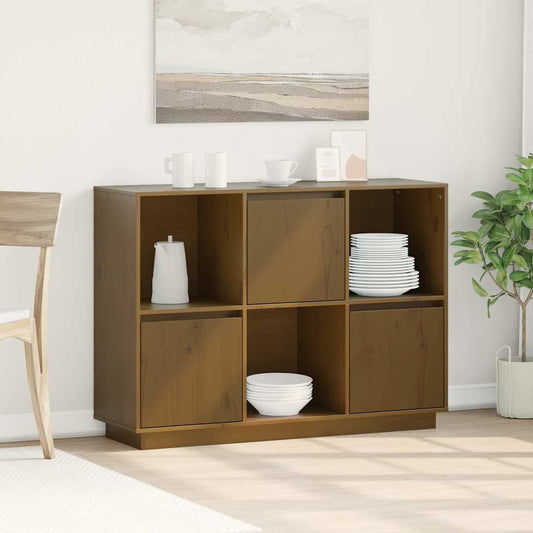 Sideboard | Honey brown | Solid pine wood | Medium | Cabinet