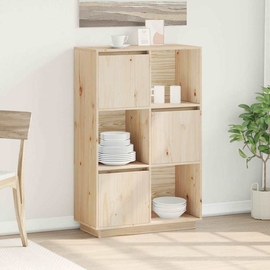 Highboard | Natural Pine | Solid Pine Wood | 74x35x117 cm | Highboard