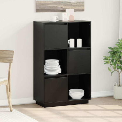 Highboard | Black | Solid pine wood | Medium | Reversible | Highboard