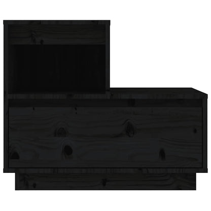 Bedside Cabinets 2 pcs Black 60x34x51 cm Solid Wood Pine