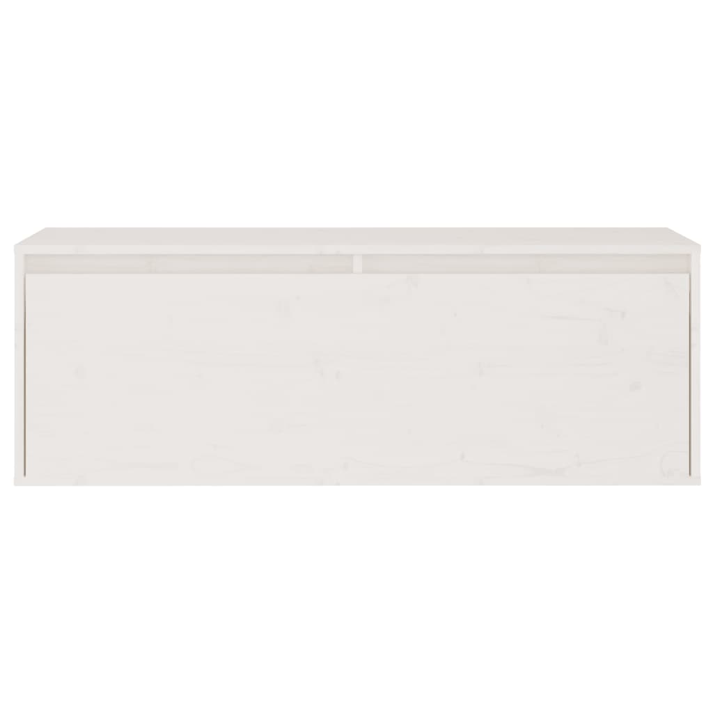 TV Cabinets 2 pcs White Solid Wood Pine