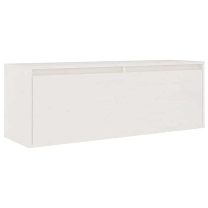 TV Cabinets 3 pcs White Solid Wood Pine