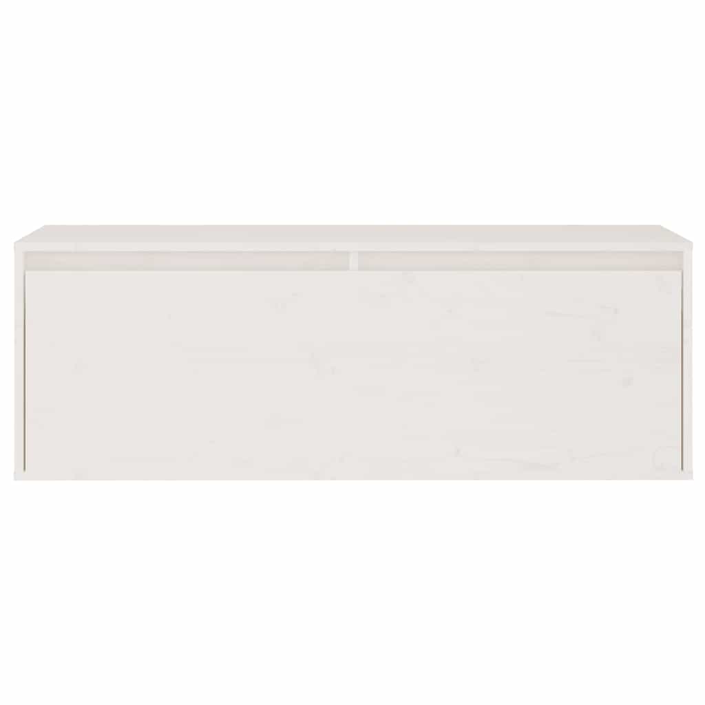 TV Cabinets 3 pcs White Solid Wood Pine