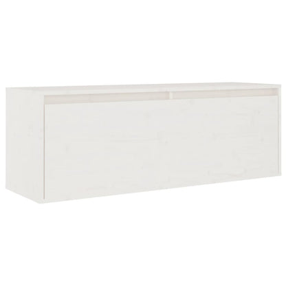 TV Cabinets 4 pcs White Solid Wood Pine