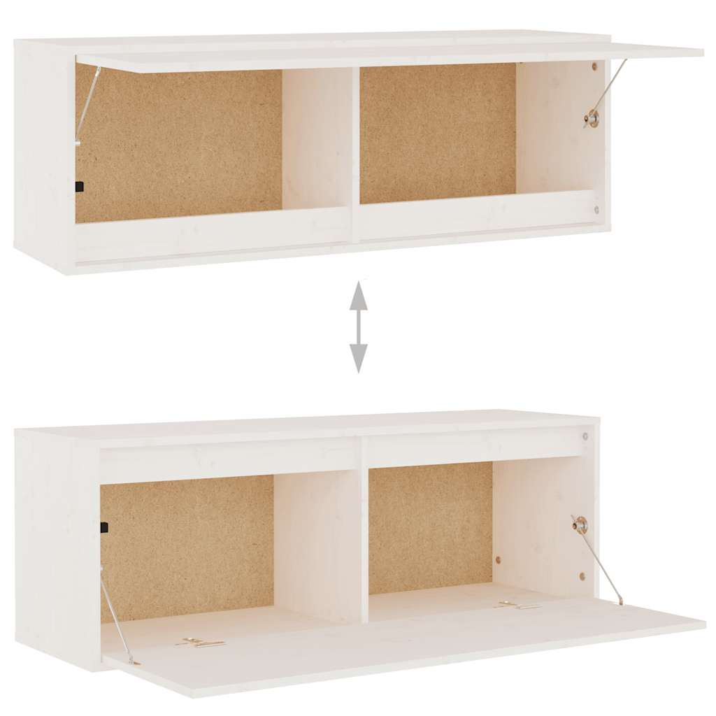TV Cabinets 6 pcs White Solid Wood Pine