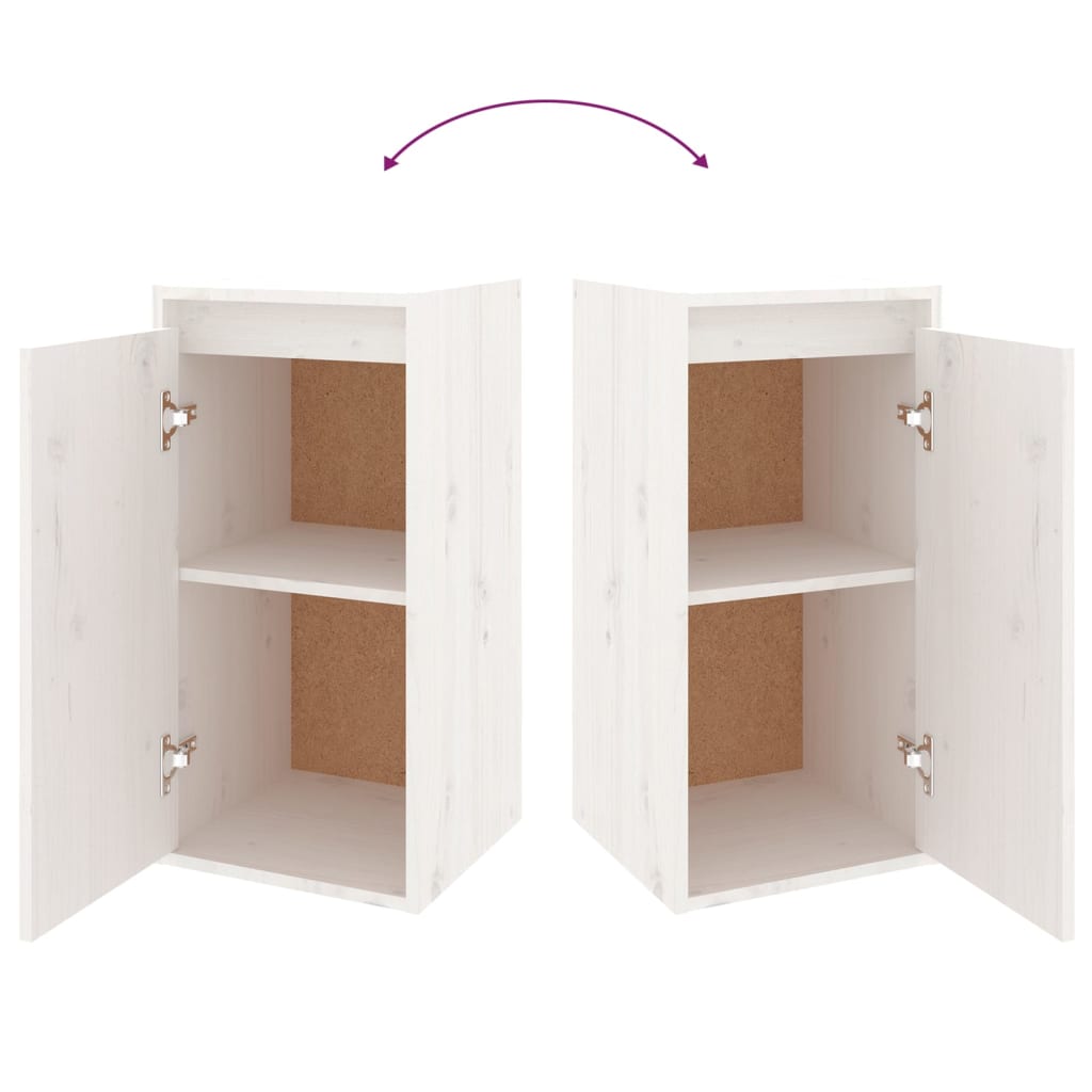 TV Cabinets 5 pcs White Solid Wood Pine