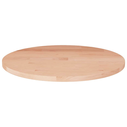 Round Table Top Ø30x1.5 cm Untreated Solid Wood Oak