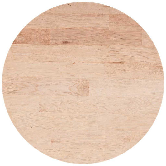Round Table Top Ø30x1.5 cm Untreated Solid Wood Oak