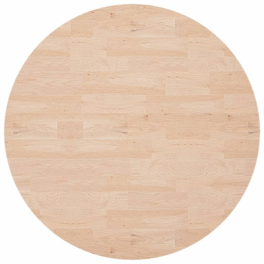 Round Table Top Ø90x2,5 cm Untreated Solid Wood Oak