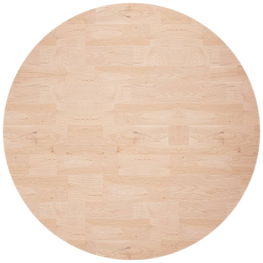 Round Table Top Ø70x4 cm Untreated Solid Wood Oak