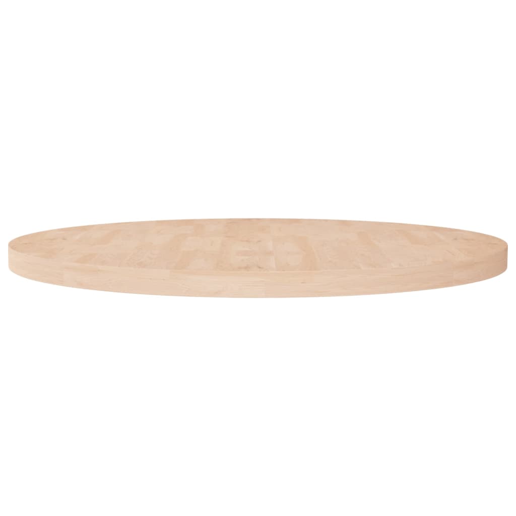 Round Table Top Ø90x4 cm Untreated Solid Wood Oak