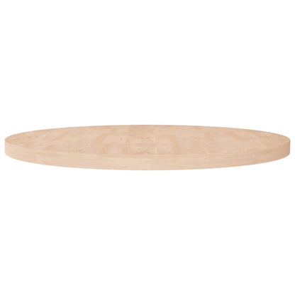 Round Table Top Ø90x4 cm Untreated Solid Wood Oak