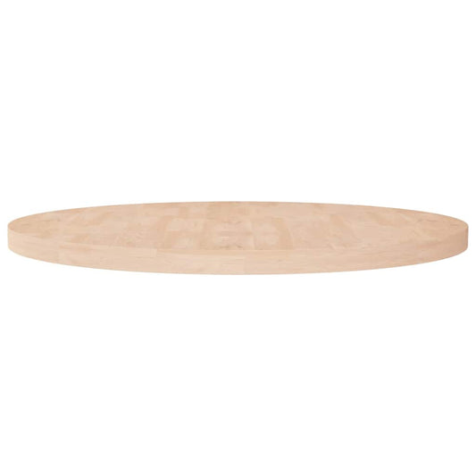 Round Table Top Ø90x4 cm Untreated Solid Wood Oak