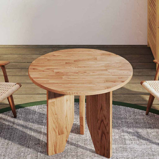 Round Table Top Light Brown Ø50x1.5 cm Treated Solid Wood Oak