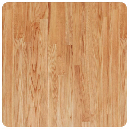Square Table Top Light Brown 60x60x1.5cm Treated Solid Wood Oak
