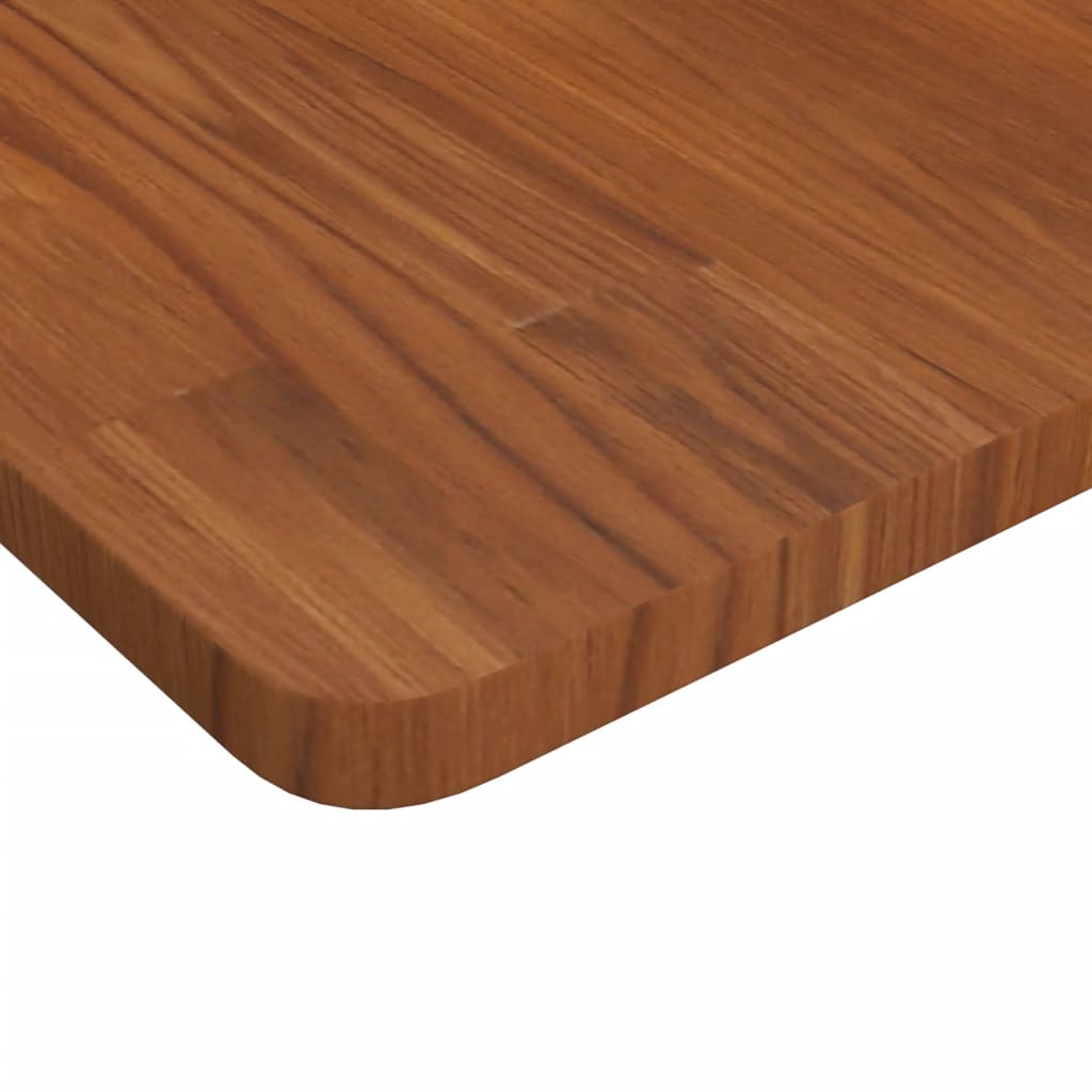 Square Table Top Dark Brown 40x40x2.5cm Treated Solid Wood Oak