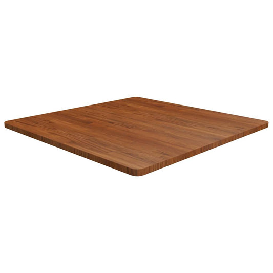 Table Top | Dark brown | Solid oak wood | 90x90x2.5 cm | Durable