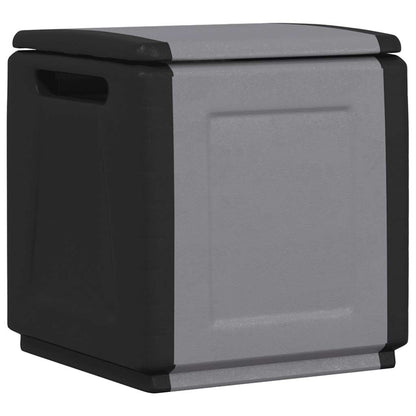 Garden Storage Box 54x53x57 cm 130 L Dark Grey and Black