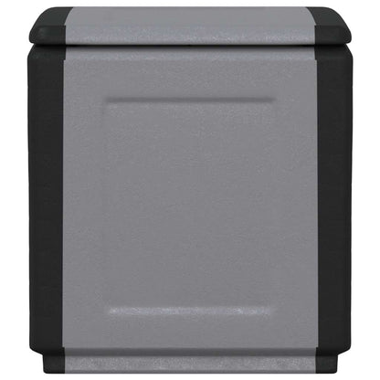 Garden Storage Box 54x53x57 cm 130 L Dark Grey and Black