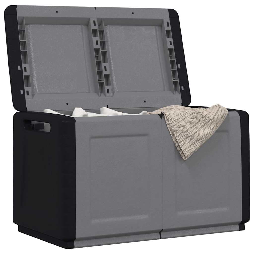 Garden Storage Box 96x53x57 cm 230 L Dark Grey and Black