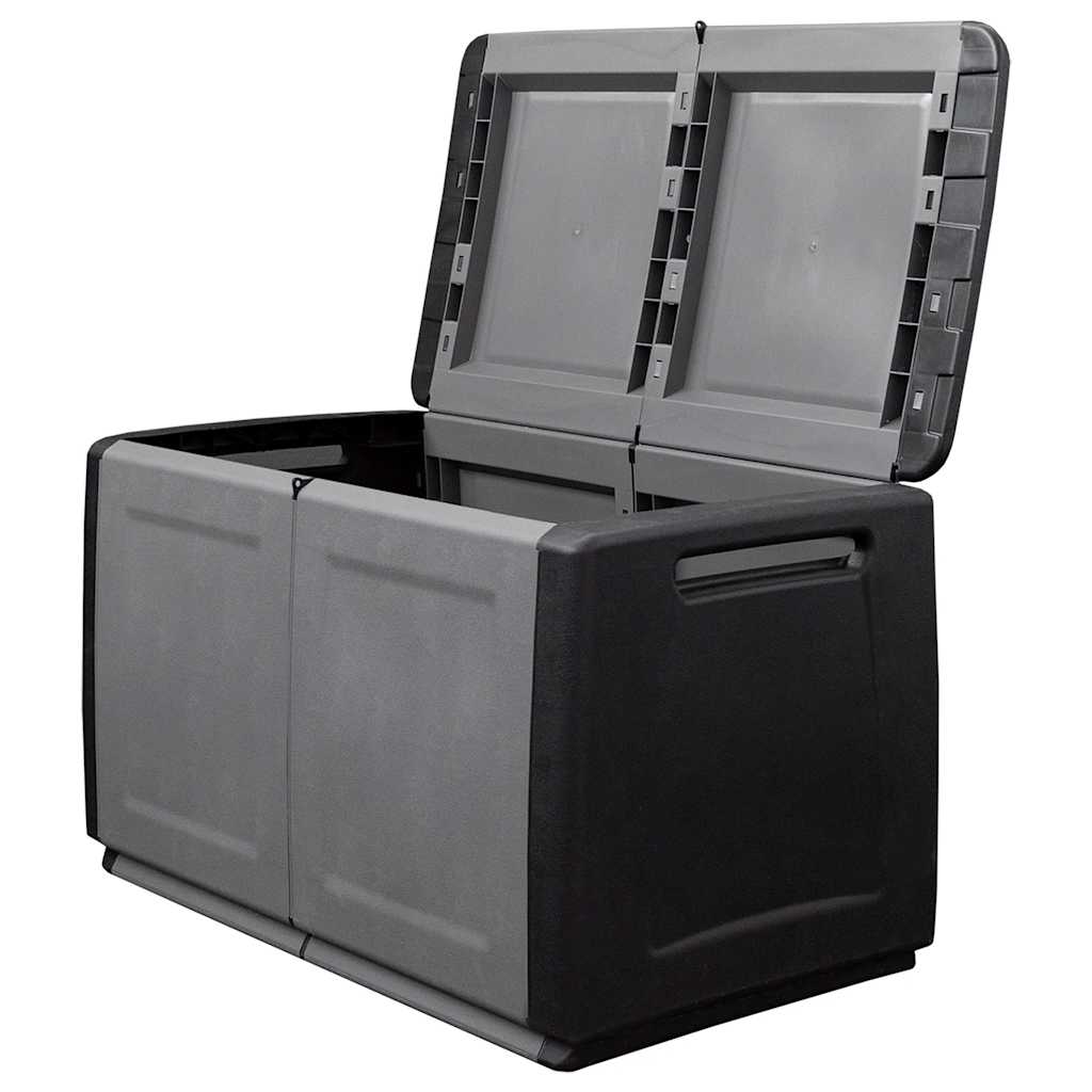 Garden Storage Box 96x53x57 cm 230 L Dark Grey and Black