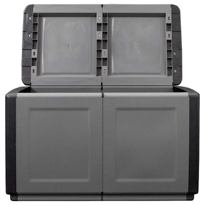 Garden Storage Box 96x53x57 cm 230 L Dark Grey and Black