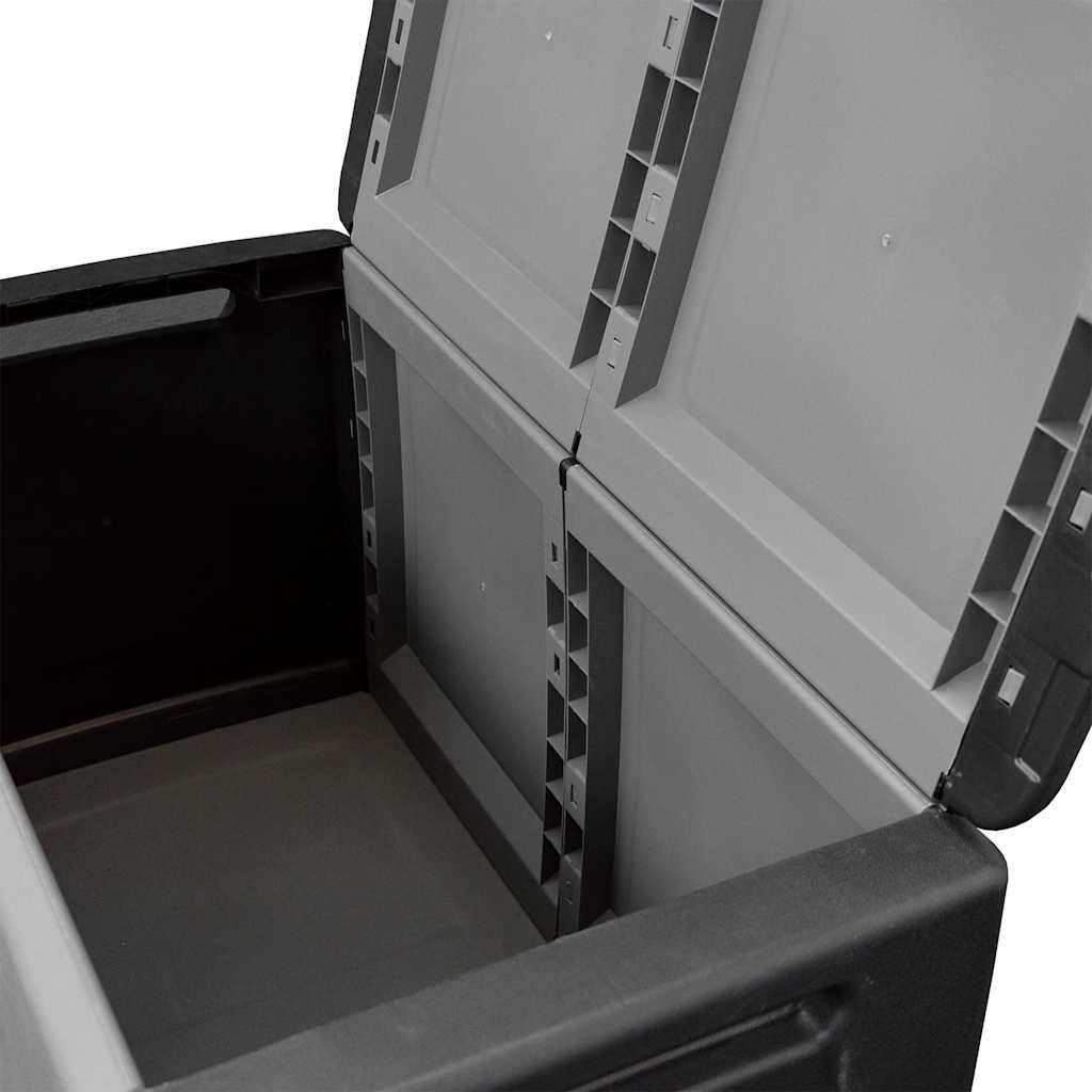 Garden Storage Box 96x53x57 cm 230 L Dark Grey and Black