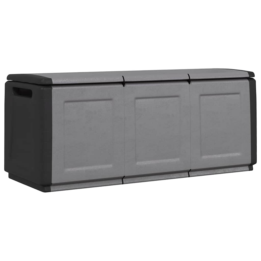 Garden Storage Box 138x53x57 cm 330 L Dark Grey and Black