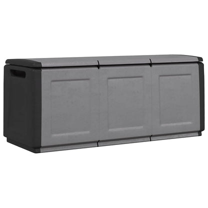 Garden Storage Box 138x53x57 cm 330 L Dark Grey and Black