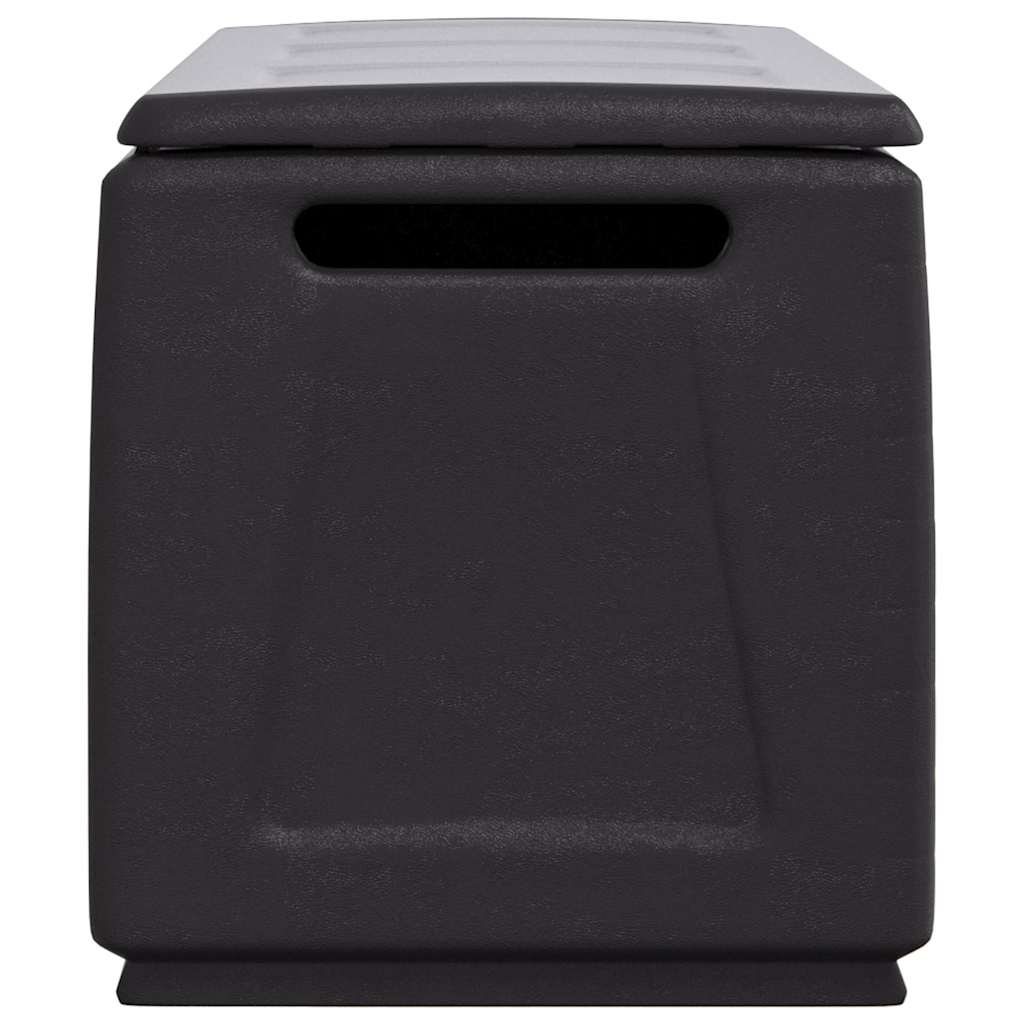 Garden Storage Box 138x53x57 cm 330 L Dark Grey and Black