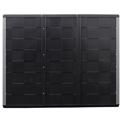 Garden Storage Cabinet Grey and Black 102x37x84 cm PP