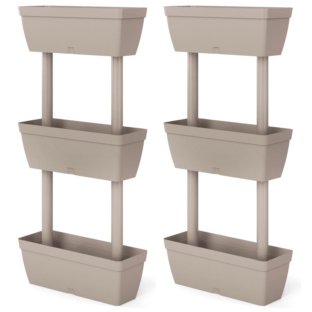Garden Planter 6 pcs 100 cm Taupe