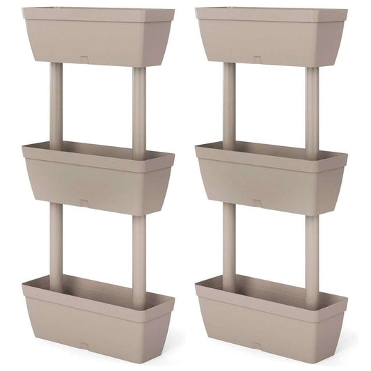 Garden Planter 6 pcs 100 cm Taupe